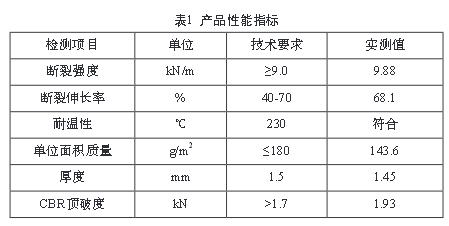 聚酯長(zhǎng)絲單面燒毛土工布技術(shù)指標(biāo)